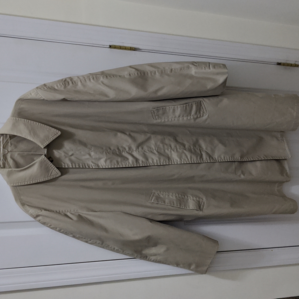 London Fog Beige Trench Coat Shell Coat Size 44L - see description